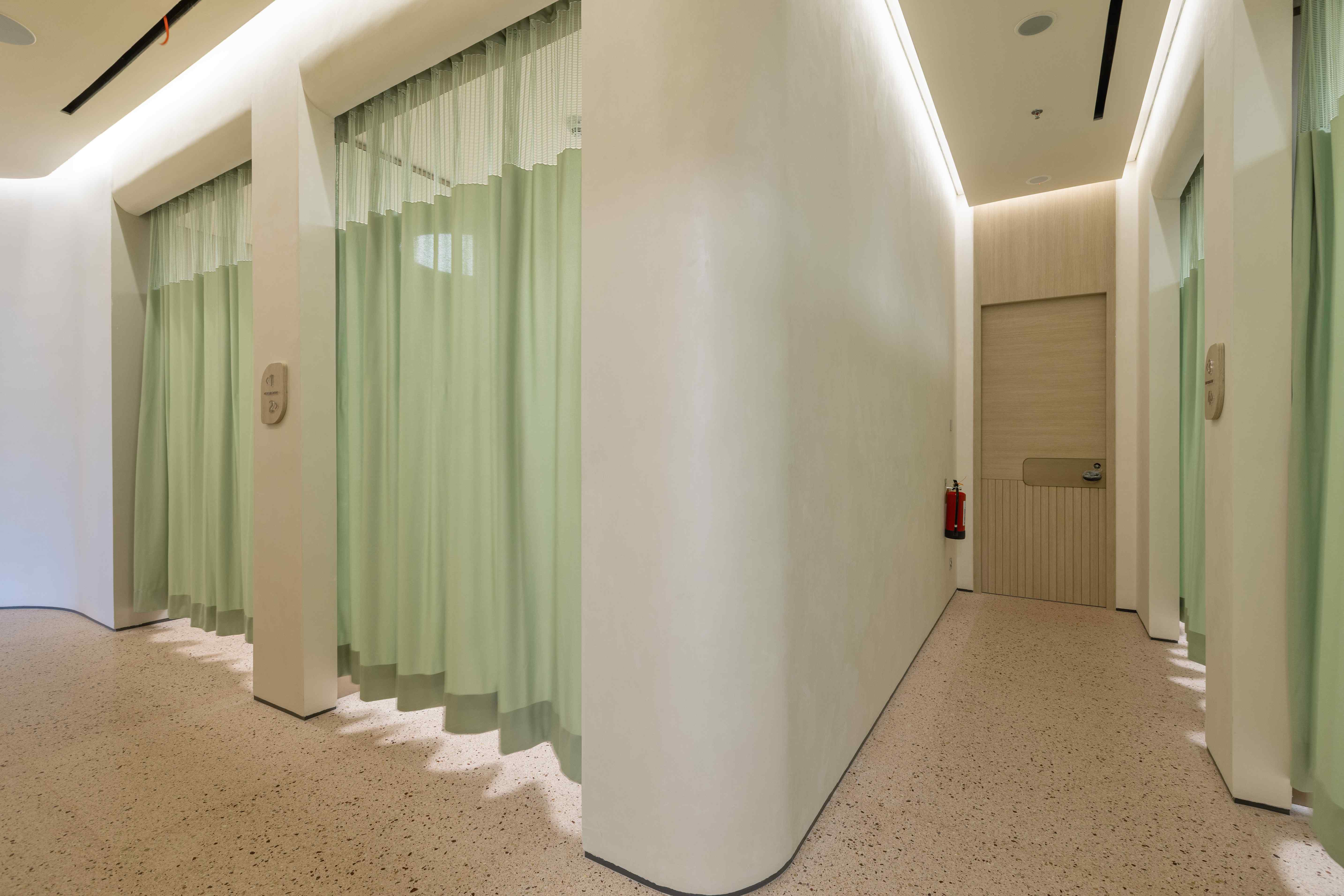 MOWIN antibacterial hospital curtains with mesh panels