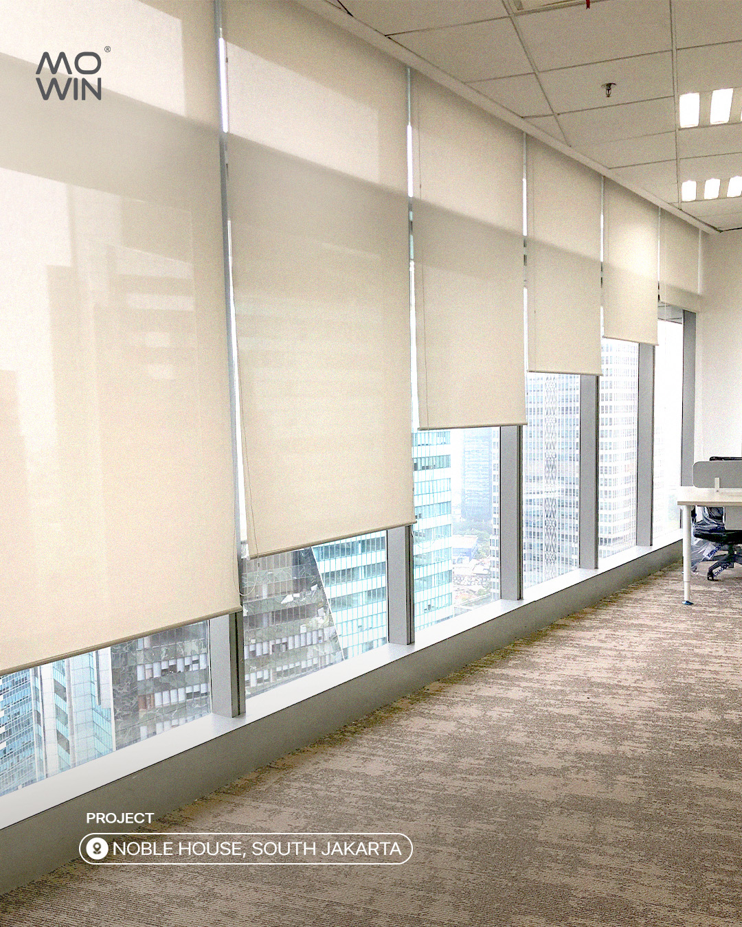 Blinds installation at Noble House South Jakarta